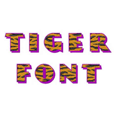 Tiger Embroidery Font AnnTheGran