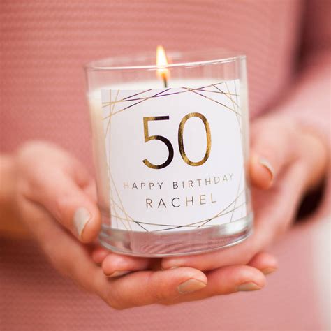 Check our 50th birthday gift ideas. 50th Birthday Personalised Candle Gift By Little Cherub ...