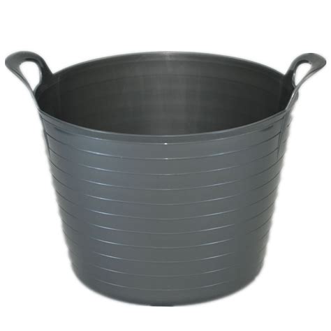 3 X 42 Litre Large Flexi Tub Garden Flexible Rubber Storage Bucket With