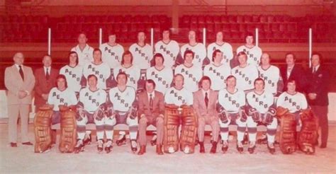 Houston Aeros Team Photo 1972 Hockeygods