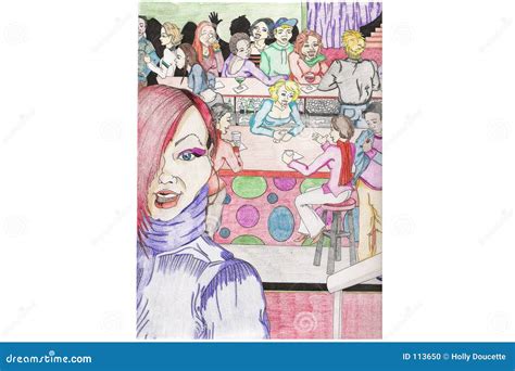 Hip And Colorful Bar Scene Stock Illustration Illustration Of Trendy