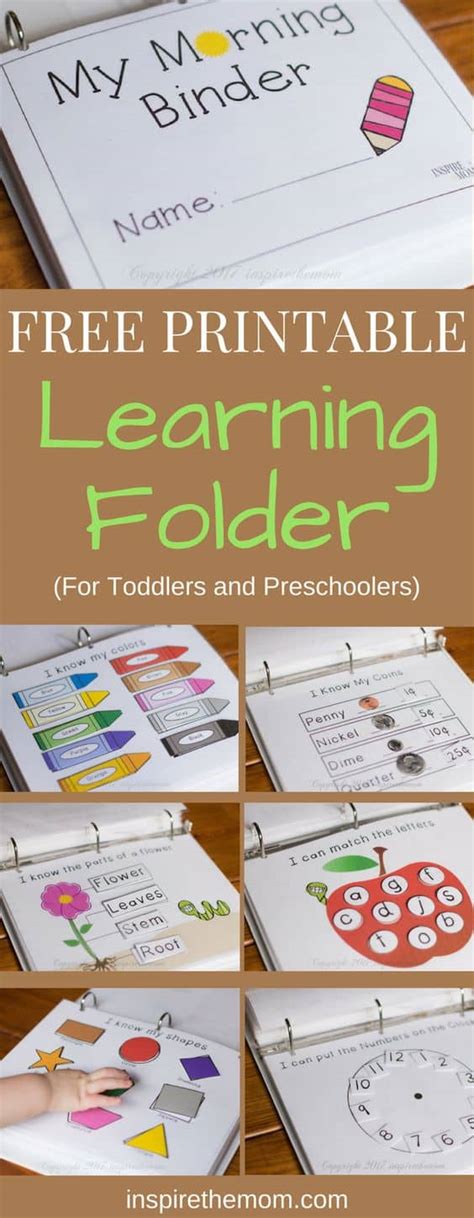 Free Learning Folder For Toddlers And Preschoolers