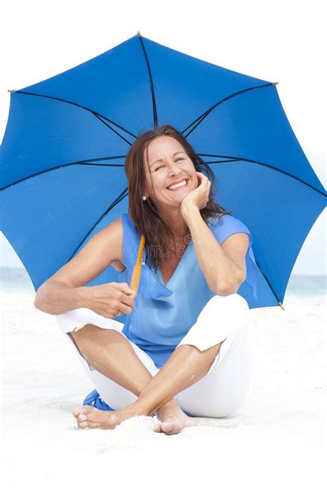 Relaxed Confident Mature Woman Beach Stock Photos Free Royalty