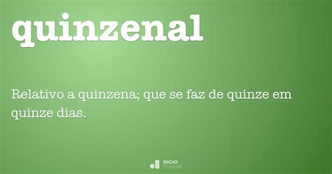 Quinzenal Dicio Dicionário Online De Português