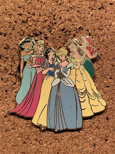Disney Pin Princess Group Cinderella Belle Aurora Jasmine Ariel Snow White Picclick