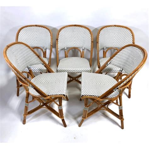 We stock a wide range of high quality bistro and cafe furniture in a variety of colours bringing the style and appearance of a. Maillot French Bistro Woven Bamboo Rattan Chairs—Set of 5 ...