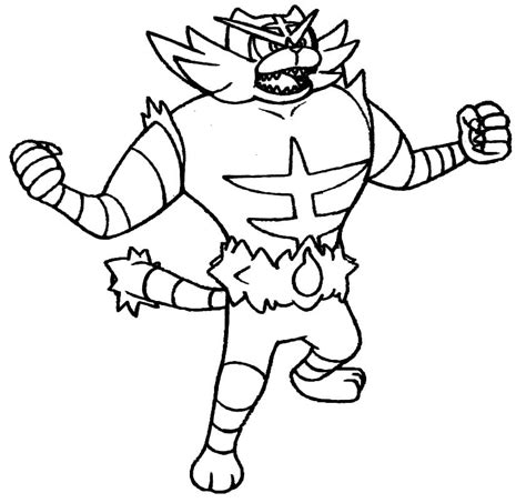 Incineroar Pokemon Coloring Page Free Printable Coloring Pages For Kids