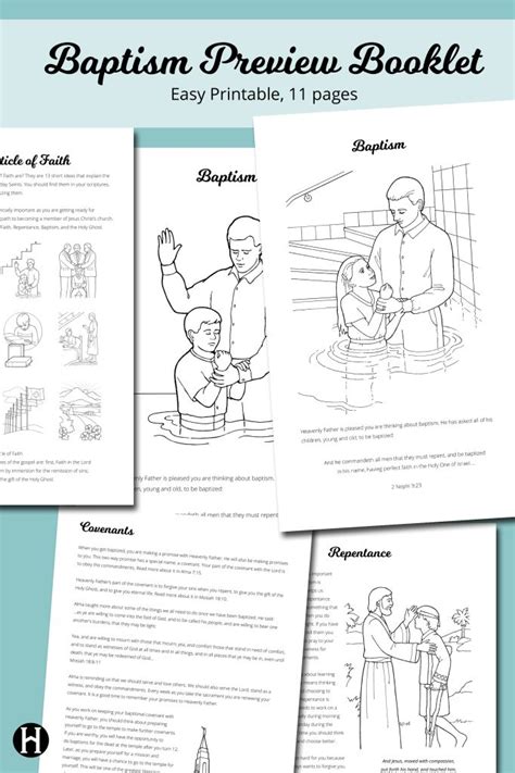 Baptism Preview Booklet Primary Presidency Lds Primary Primary