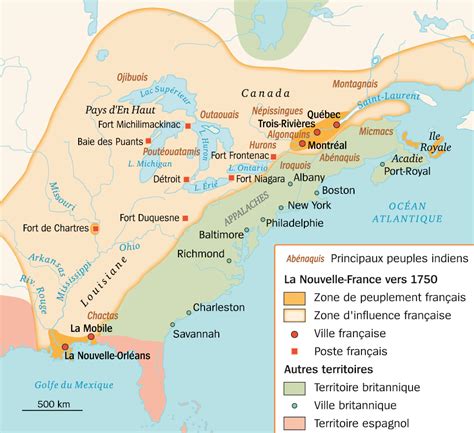 La Nouvelle France Vers 1750 Lhistoirefr