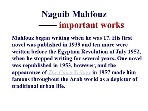 Naguib Mahfouz Half A Day Naguib Mahfouz