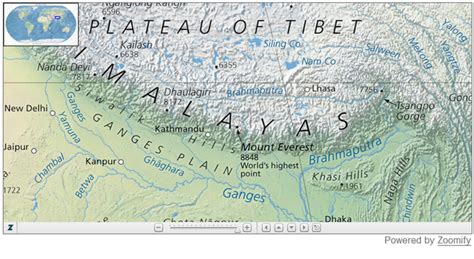 Maps World Map Himalayas