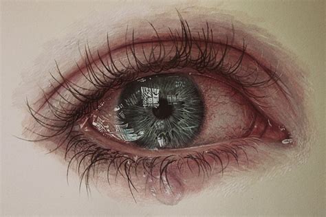 Cascade crying eye grayscale art print by marian voicu. Crying Sad Eyes Wallpaper - Crying Eye Drawing Color ...