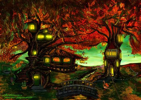 Beautiful Tree House Fantasy Fairy Tale Images Pictures Hd