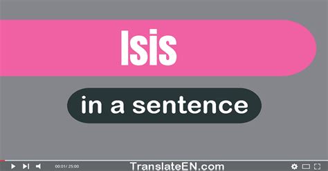 Use Isis In A Sentence