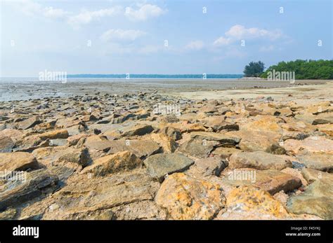 Beach Stone Wall Stock Photo Alamy