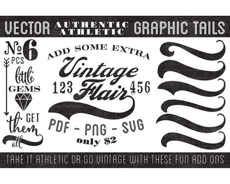 Vintage Vector Graphic Tails Etsy Graphic Illustration Design Vector