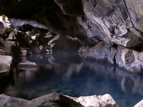 Grjotagja Caves Bathing Place Myvatn Area Visit North Iceland