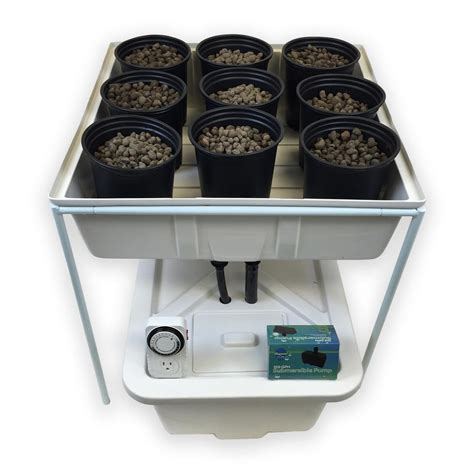 Build your own ebb and flow or flood and drain hydroponic system →. Viagrow Complete 2 ft. x 2 ft. Ebb and Flow Hydroponics System-V2X2COMP - The Home Depot