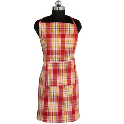 Multicolor Checked Kitchen Cotton Apron Size Medium At Rs 78 In Karur