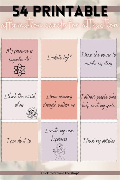 Printable Aesthetic Baddie Affirmation Cards Motivational Etsy In