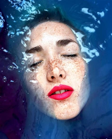 Beautiful Faces Portraits In Water Bath Photography