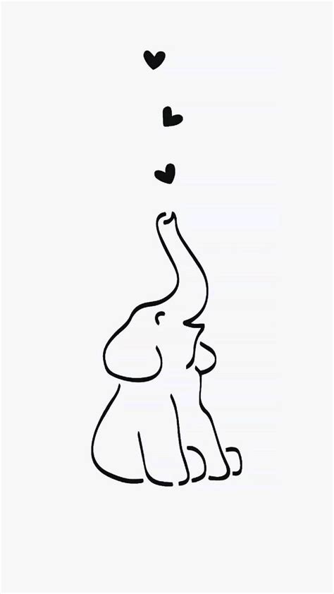 Cute And Easy Drawing Elephant Tattoo Design Doodle Art Flowers