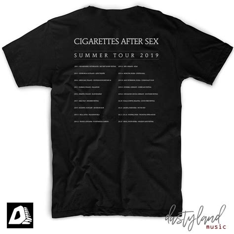 เสื้อยืด พิมพ์ลาย Band Cigarettes After Sex Summer Tour 2019 W Backprint Shopee Thailand