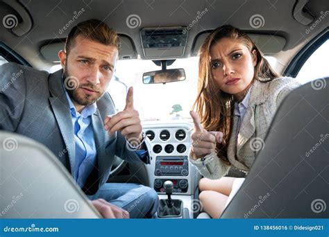 Mom And Dad Turning Back And Making Angry Faces Stock Photo Image Of