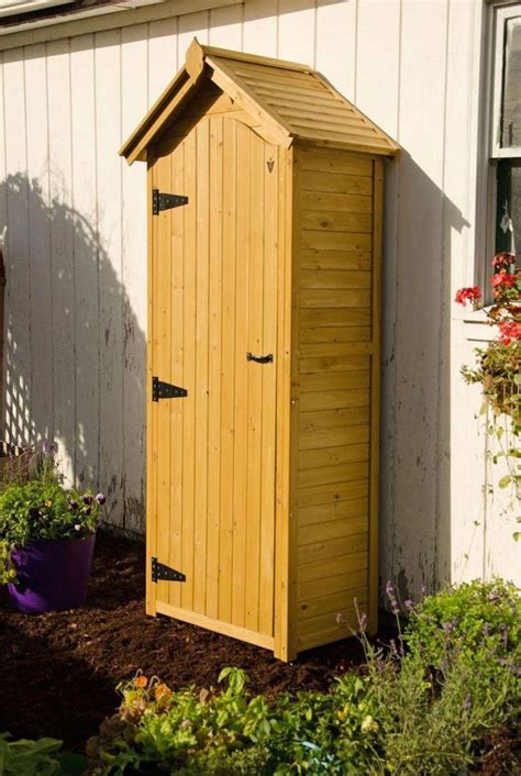 Tall Small Wooden Tool Shed In The Backyard Buildyourowndeck