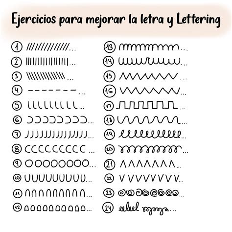 24 Ejercicios Para Mejorar Tu Letra Y Lettering Parte 1 Informática