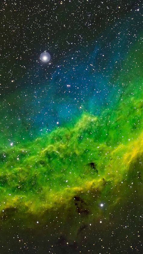 Stars And Space Green Color Space And Astronomy Nebula Astronomy