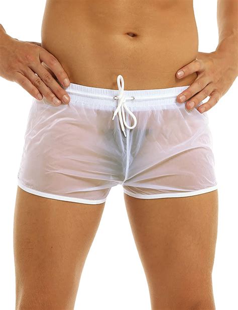 Iiniim Mens See Through Drawstring Lightweight Boxer Shorts Panties Lounge Under Ebay