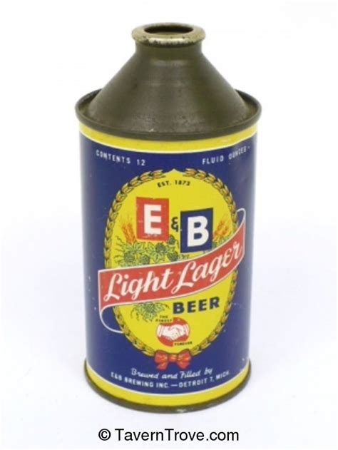 Item 58791 1948 Eandb Light Lager Beer Cone Top Can 160 19