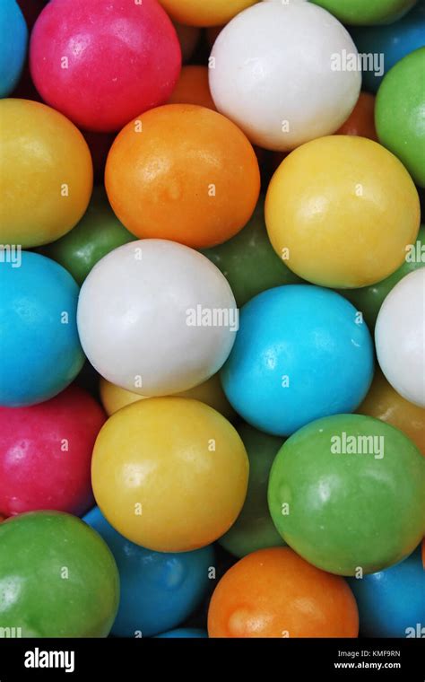 Bubble Gum Chewing Gum Texture Rainbow Multicolored Gumballs Chewing