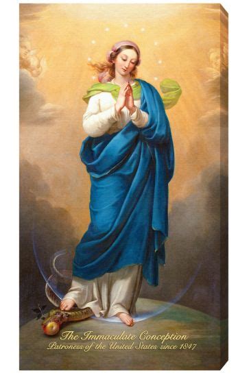 The Immaculate Conception Patroness Of The United States With Name 10 X 18 Canvas Image