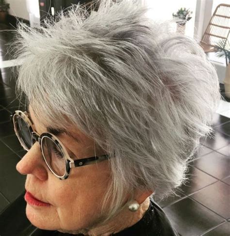 over short spiky gray hairstyle gorgeous gray hair short white hair short hair older women