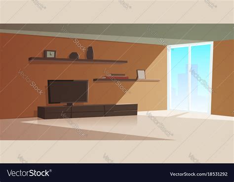 cartoon interior modern living room royalty  vector