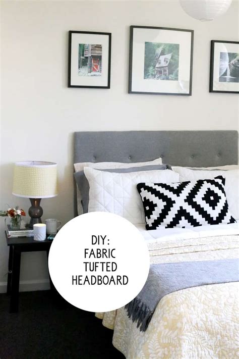 Diy Fabric Tufted For Full Sized Headboard College Housewife