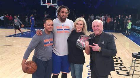Charlotte And Ric Flair Cheer On The New York Knicks Photos Wwe