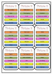 We did not find results for: Picture it! A game based on Pictionary. - ESL worksheet by crovira