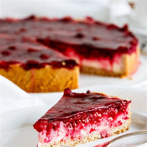 Zutaten (für eine 26er springform): Himbeer-Schmand-Kuchen mit Hirse und jeder Bissen schmeckt ...