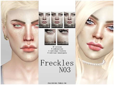 Ps Freckles N03 Freckles Queen Makeup Sims 4 Cc Skin