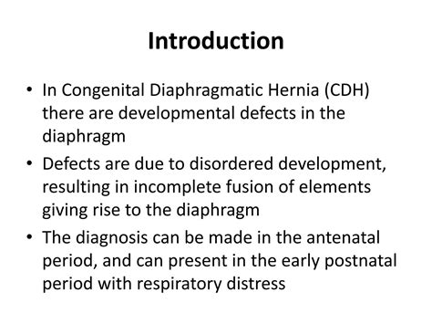 Solution Congenital Diaphragmatic Hernia Studypool