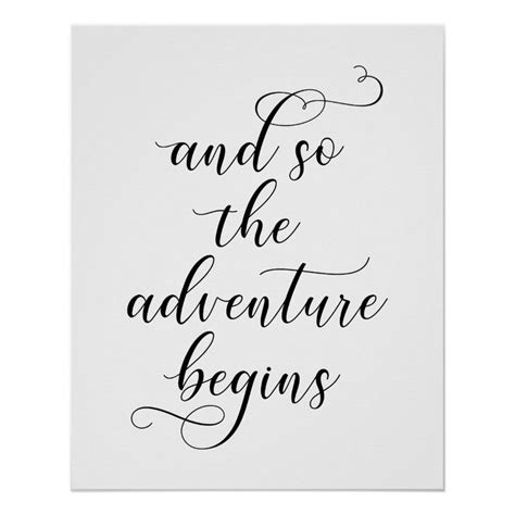 And So The Adventure Begins Wedding Quote Poster Love Quotes For
