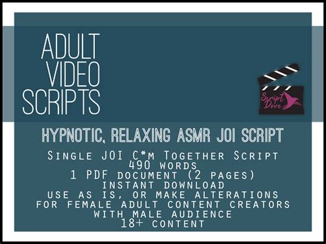Hypnotic Asmr Cm Together Joi Script Adult Industry Joi Etsy
