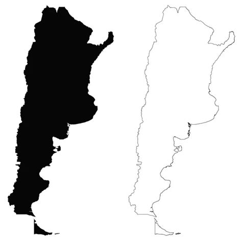 Abstarct Black Outline Of Argentina Map — Stock Vector © Chrupka 66980149