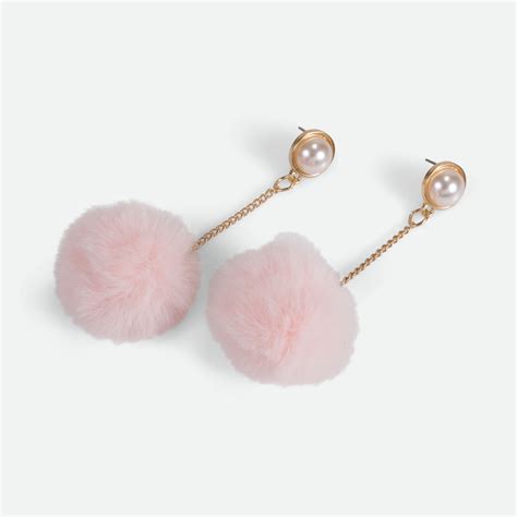 Fuzzy Pompoms Statement Earrings Women S Earrings Earrings