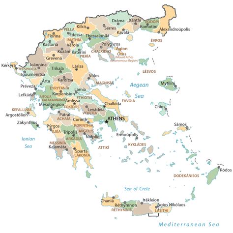 Map Of Greece Cities And Roads GIS Geography