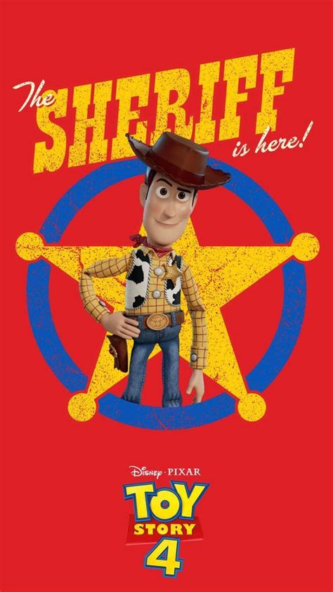 Toy Story 4 Woody Poster Coretan