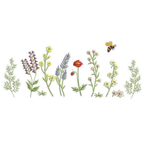 #embroidery #hand embroidery #wildflowers #wildflower embroidery #cottagecore #i can't explain it i just want it all. Wildflower Frame Meadow Flower Machine Embroidery Mask ...